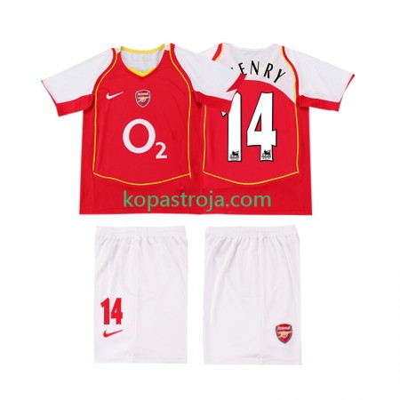 Billiga Fotbollströjor Arsenal Thierry Henry 14 2004 Retro Barn Hemma tröja 2005 Kortärmad